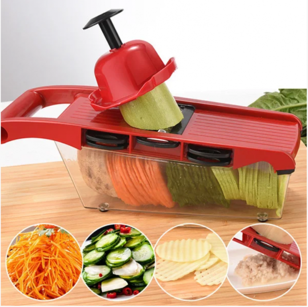 Мультислайсер для овочів і фруктів Mandoline Slicer із контейнером (1175165025) - фото 5