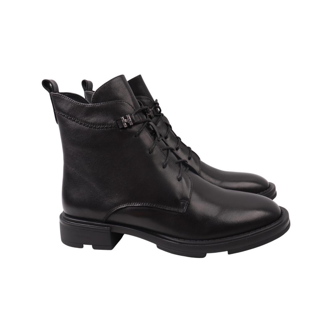 Ботинки женские Geronea из кожи р. 40 Черный (968-21DHC)