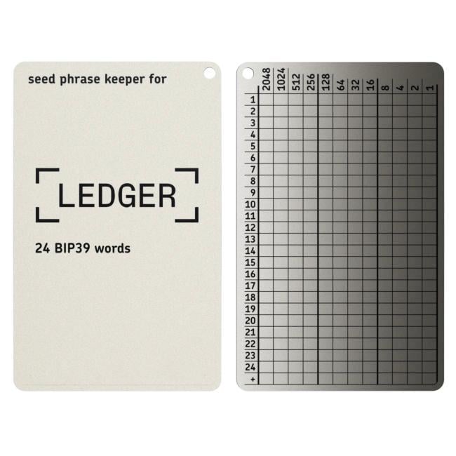 Планшет мнемонический Lapua Seed Phrase Keeper for Ledger 24+1 BIP39 слов 3 шт. (LSPKL/34082622)