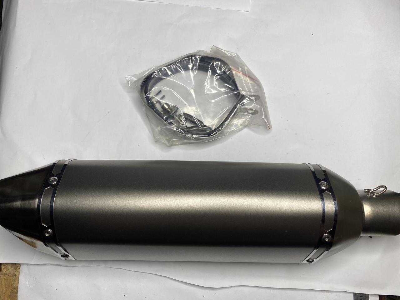 Глушитель тюнинг mod:4 118 овал 460х130 мм Серебристый прямоток (2177154224)