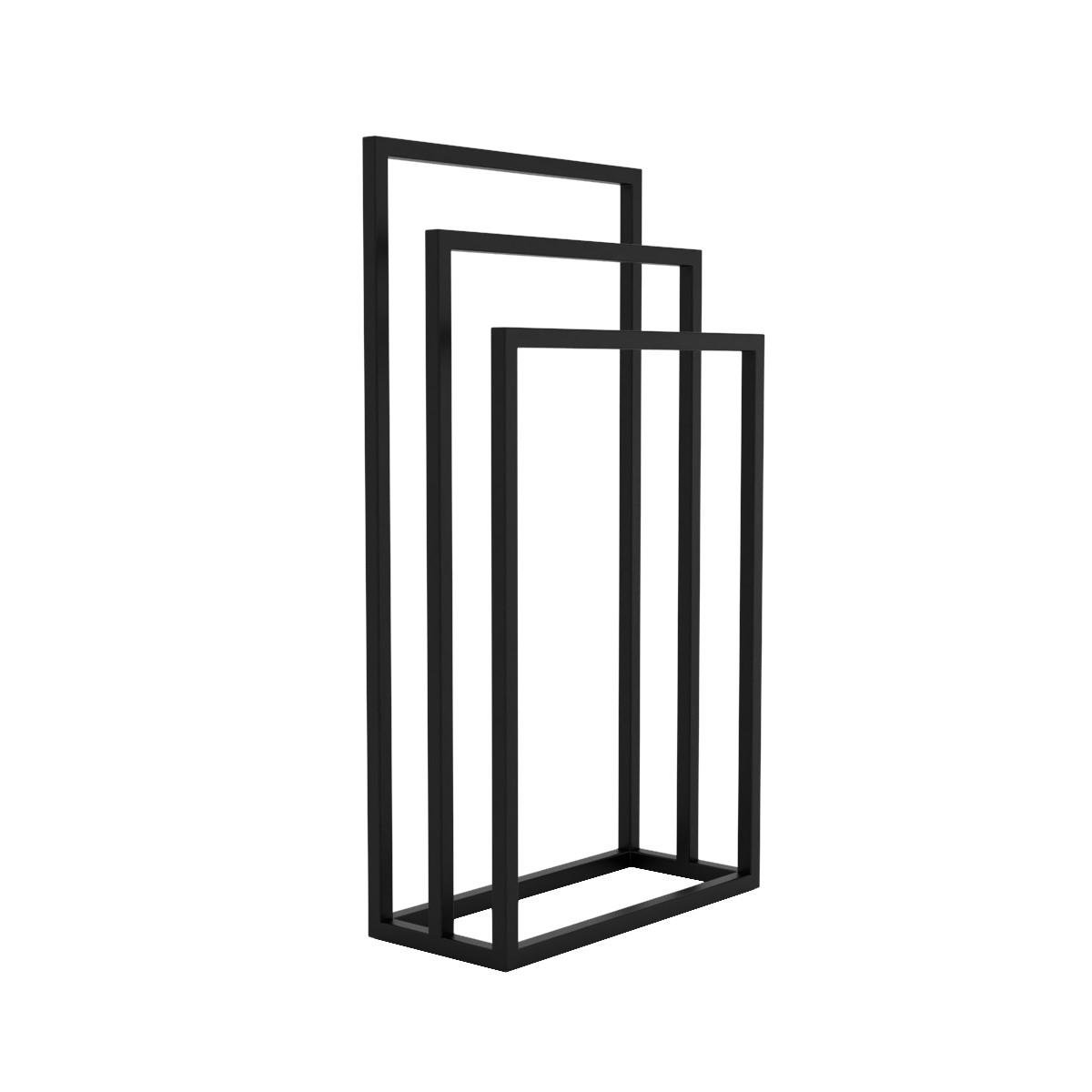 Стойка для полотенец Orizon LOFT тройная напольная 85х45х20 см Черный матированный