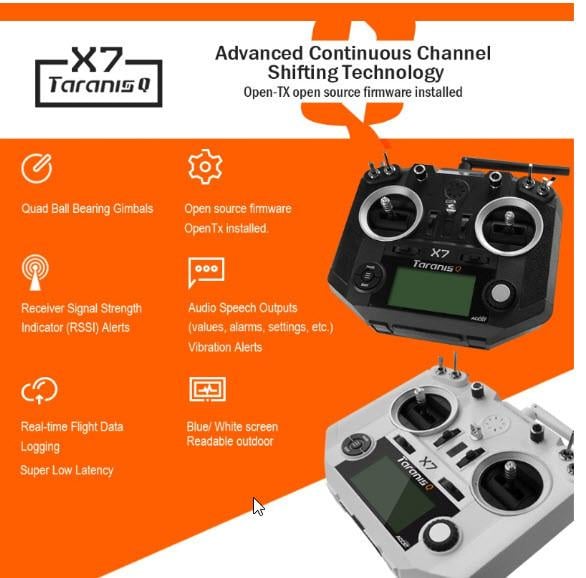 Апаратура керування FrSky Taranis Q X7 ACCESS пульт із сумкою для авіамоделей Чорний (46310) - фото 3