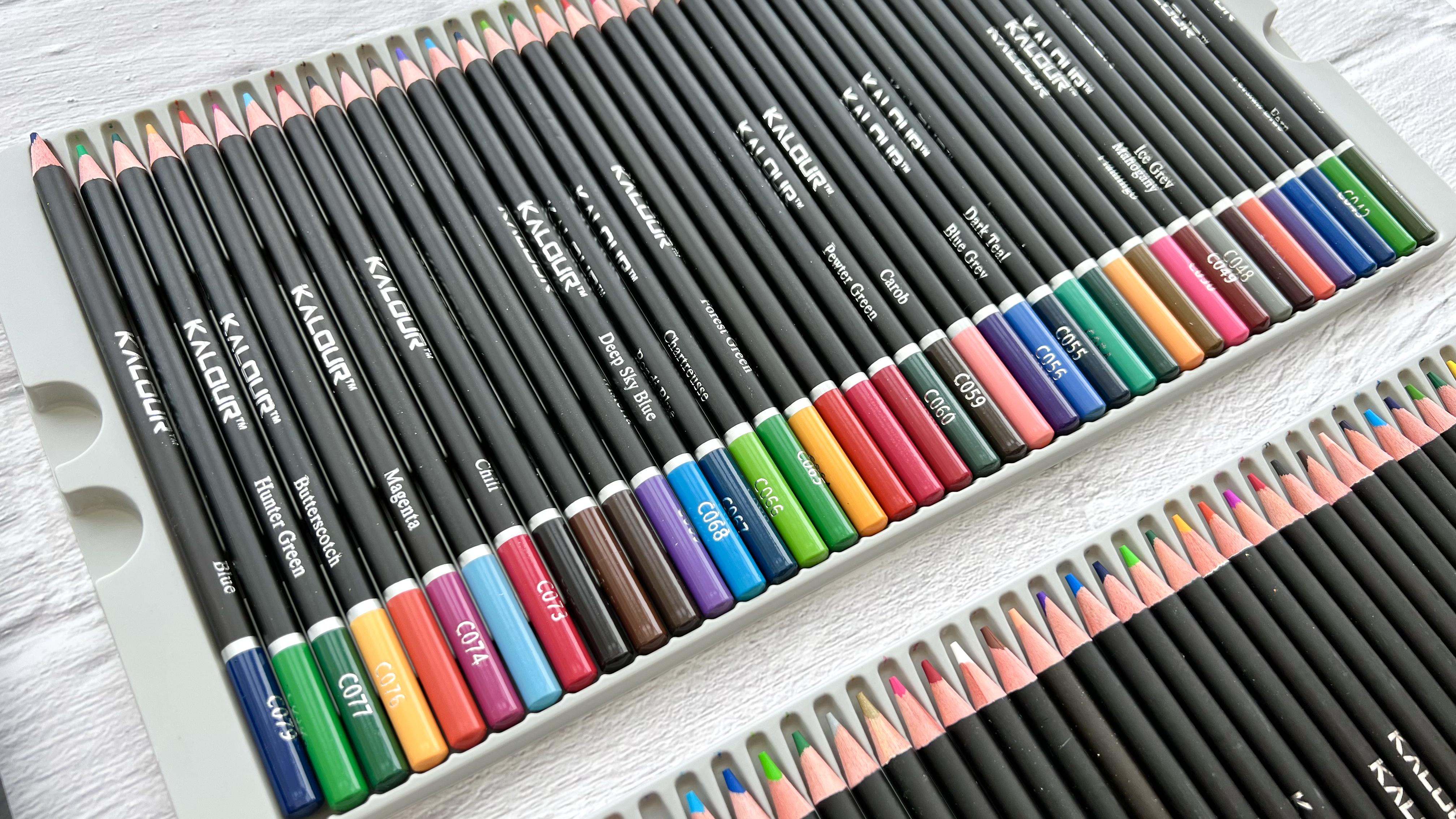 Набір олівців у металевому пеналі Kalour 120 кольорів великий - фото 9 Набір олівців у металевому пеналі Kalour 120 кольорів великий - фото 9