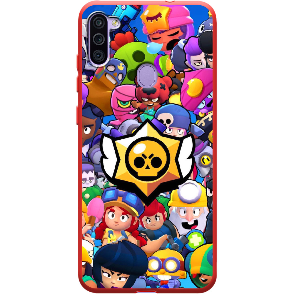 Чехол Boxface Samsung M115 Galaxy M11 Brawl Stars Красный силикон (39780-up2389-40327)