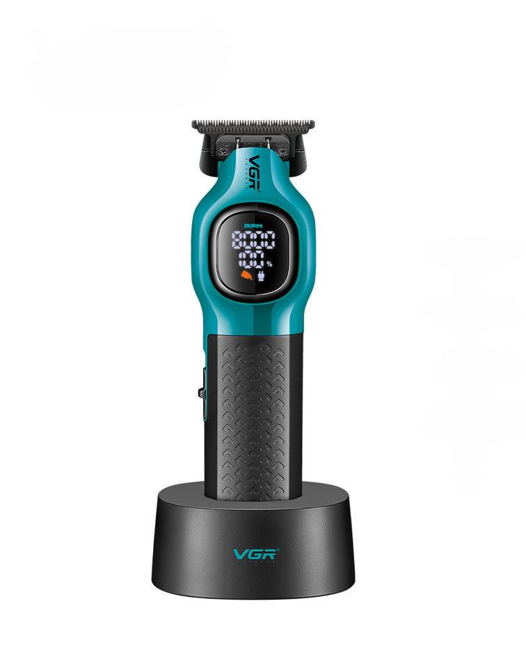 Триммер для стрижки VGR V886T с 4 насадками Черный/Зеленый (30652025)