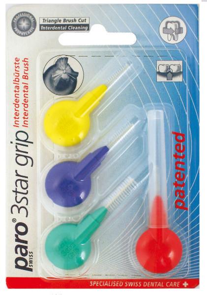 Набор межзубных ершиков paro® 3Star-Grip 4 шт. разных размеров (433)
