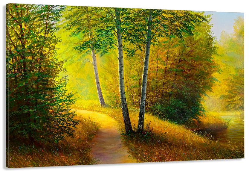 Картина на холсте в гостиную/спальню Природа Лес 80х160 см (MLP_355)