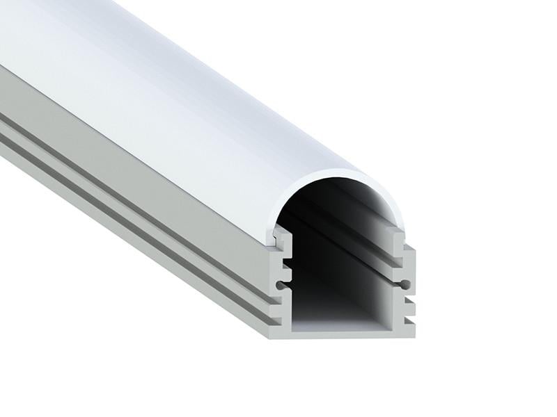 Профиль алюминиевый анодированный LEDUA АЛ-02 + рассеиватель для LED ленты накладной 2 м (3892)