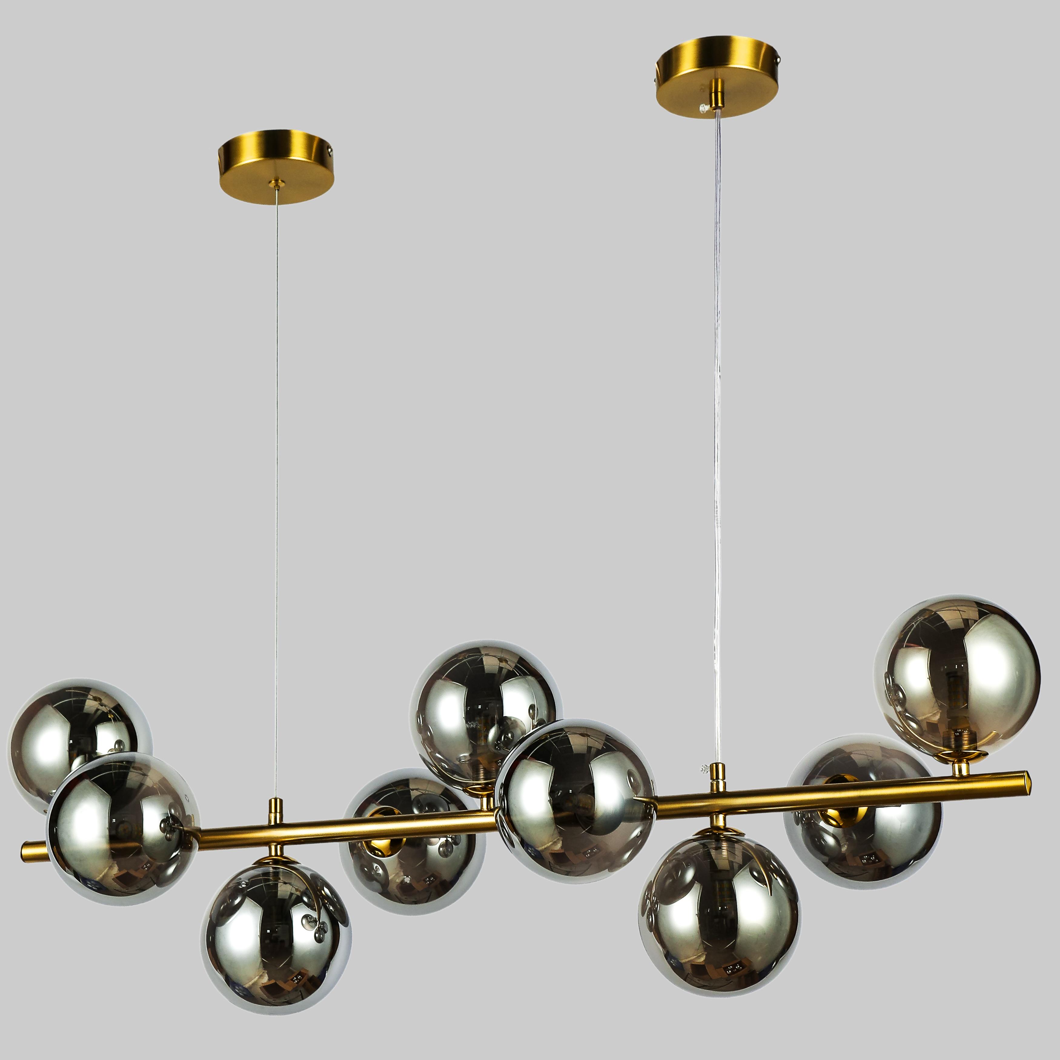 Люстра длинная на 9 ламп 85 см Бронзовый (84-1018-9 GAB+BK)