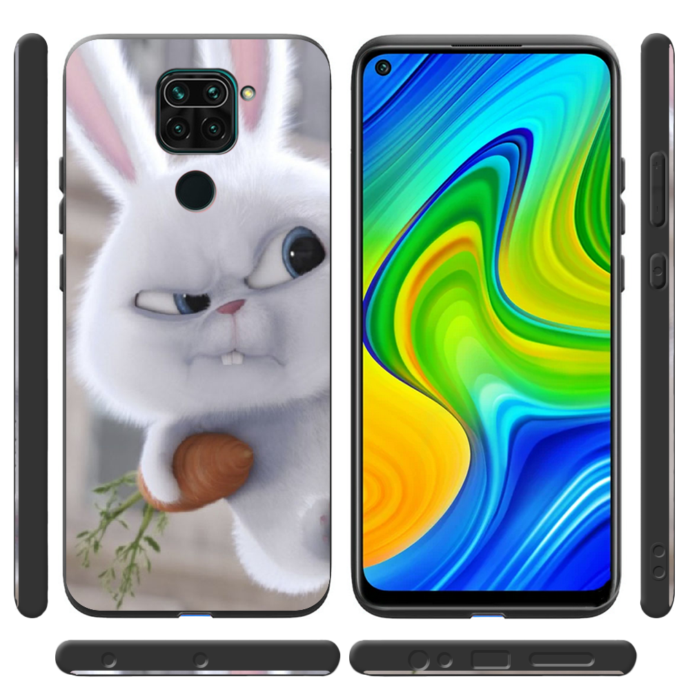 Чохол Boxface Xiaomi Redmi Note 9 Rabbit Snowball Чорний силікон (39801-up1116-41087) - фото 2