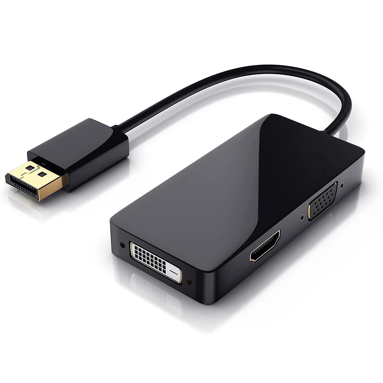 Конвертер видео Addap DP2VGA-01 с DisplayPort на HDMI/VGA/DVI порты - фото 4