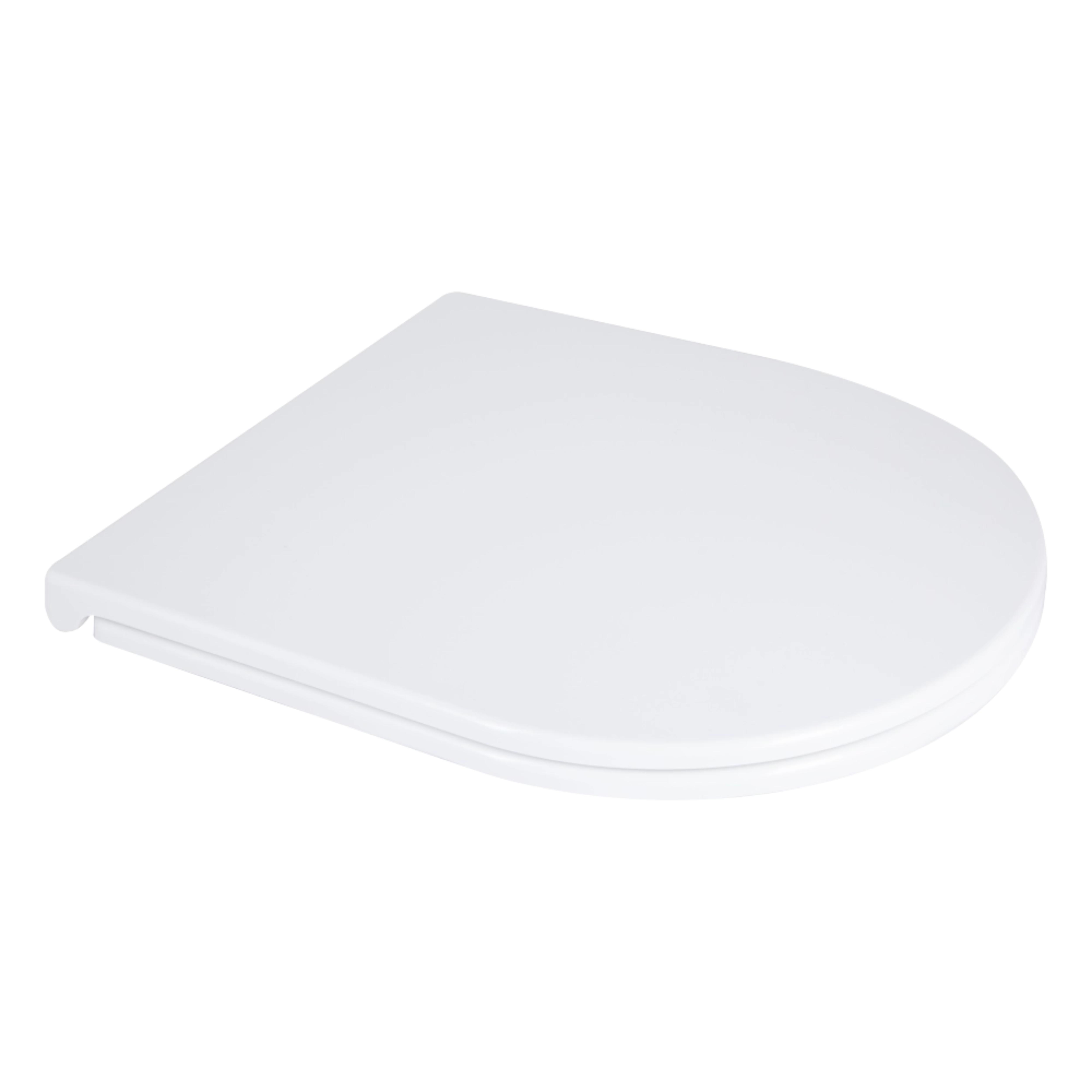 Сиденье для унитаза напольного Qtap Dove Slim Duroplast/Quick Release с микролифтом 425х363х30 мм White (QT06228380BW3)