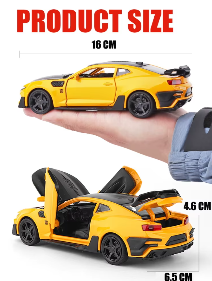 Модель спортивного автомобиля металлическая с подсветкой и звуком 1:32 Chevrolet Camaro - фото 6