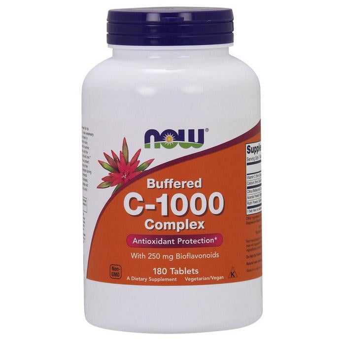Вітамін С NOW Buffered C-1000 Complex 1000 мг буферизований з біофлавоноїдами 180 табл.