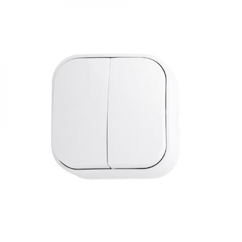 Выключатель двухклавишный HOROZ ELECTRIC 112-001-0003-010 Eva пластик IP20 Белый (29176886)