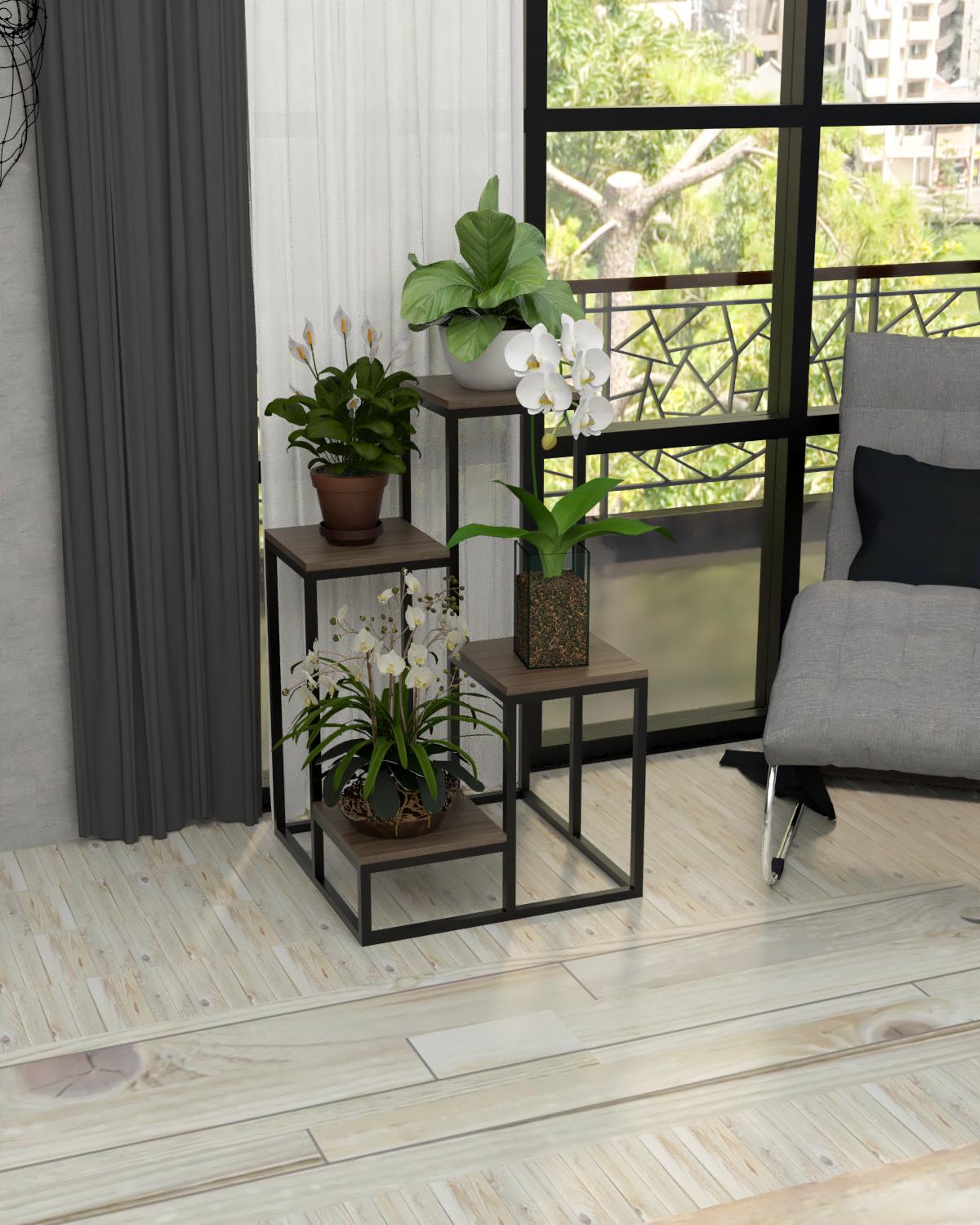 Подставка под цветы EcoLoft DSP-1013-4 в стиле лофт (DSP-1013-4)