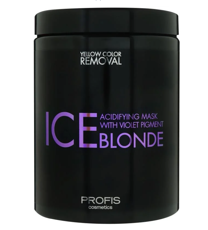 Маска антижелтая для блонда Profis Ice Blonde с фиолетовым пигментом 1000 мл (30201)