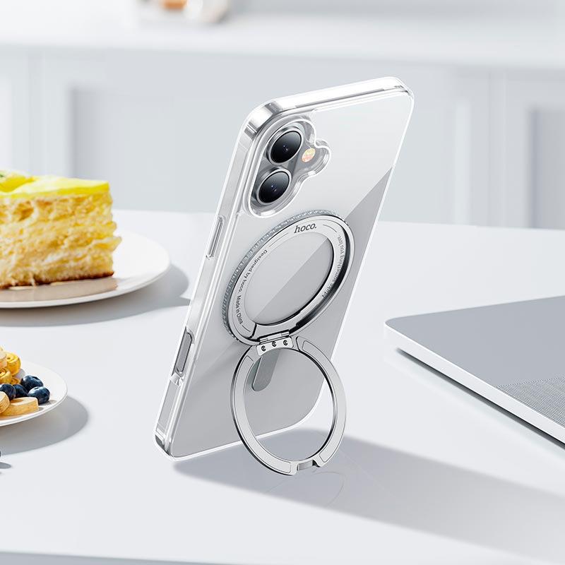 Чехол для телефона HOCO для iPhone 16 rotating magnetic case (AS1) Прозрачный - фото 3