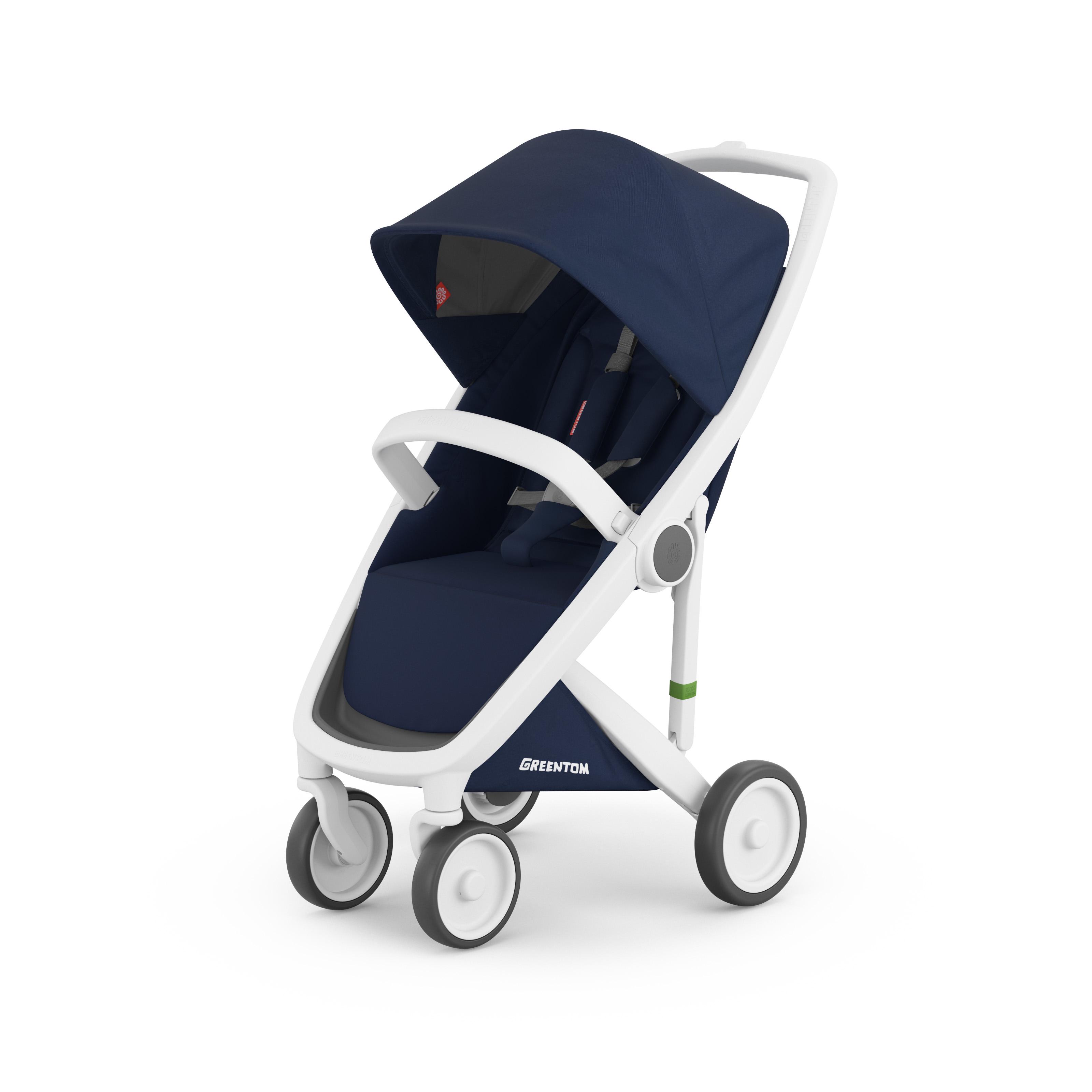 Коляска прогулянкова Greentom Classic від 6 місяців Blue/White (8718858972319)