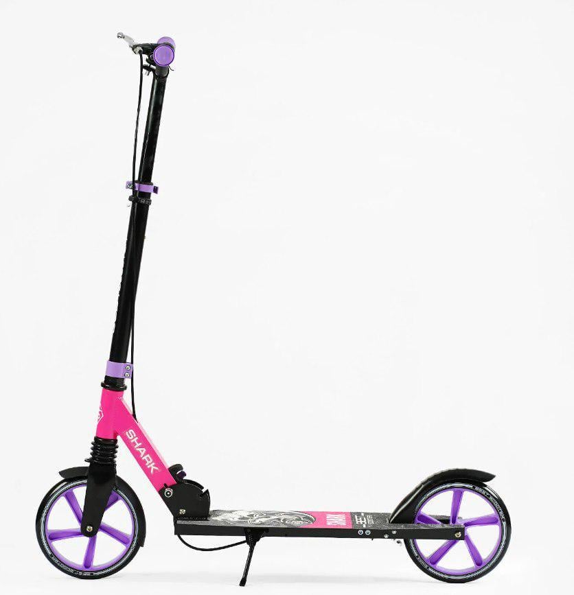 Самокат двухколесный Best Scooter SH 30610 Shark с ручным тормозом/зажим руля/амортизатор/колеса PU 20 см (18177210)