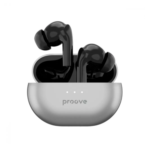 Наушники беспроводные Proove Woop TWS with ANC 300 mAh Silver/Black