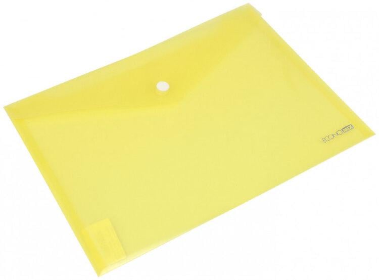 Папка-конверт Economix на кнопці B5 поліпропілен Жовтий (Е31302-05)