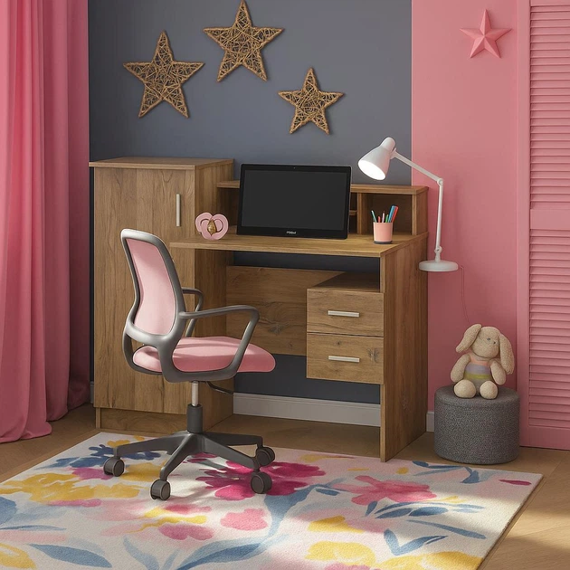 Письмовий стіл Mebel Service Pinokio 121х58х98 флагшток Дуб см (32628988)