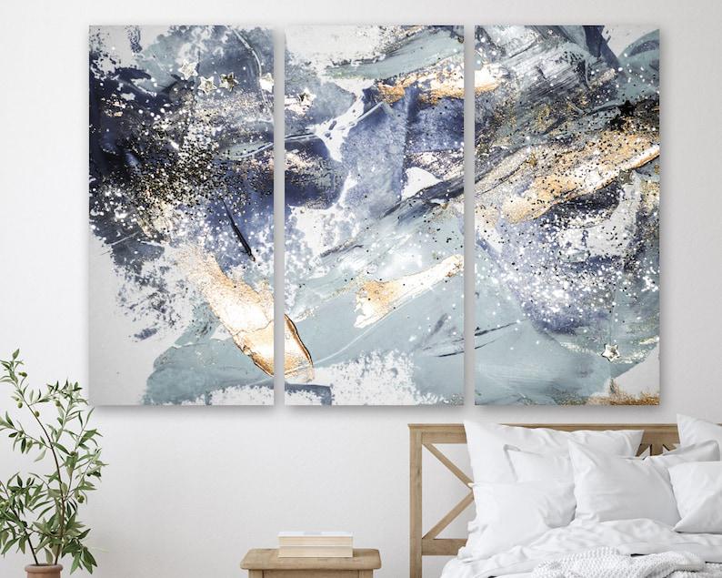 Модульна картина KIL Art Мармур з хаотичним візерунком на полотні із трьох частин 156x100 см (M3_XL_355)