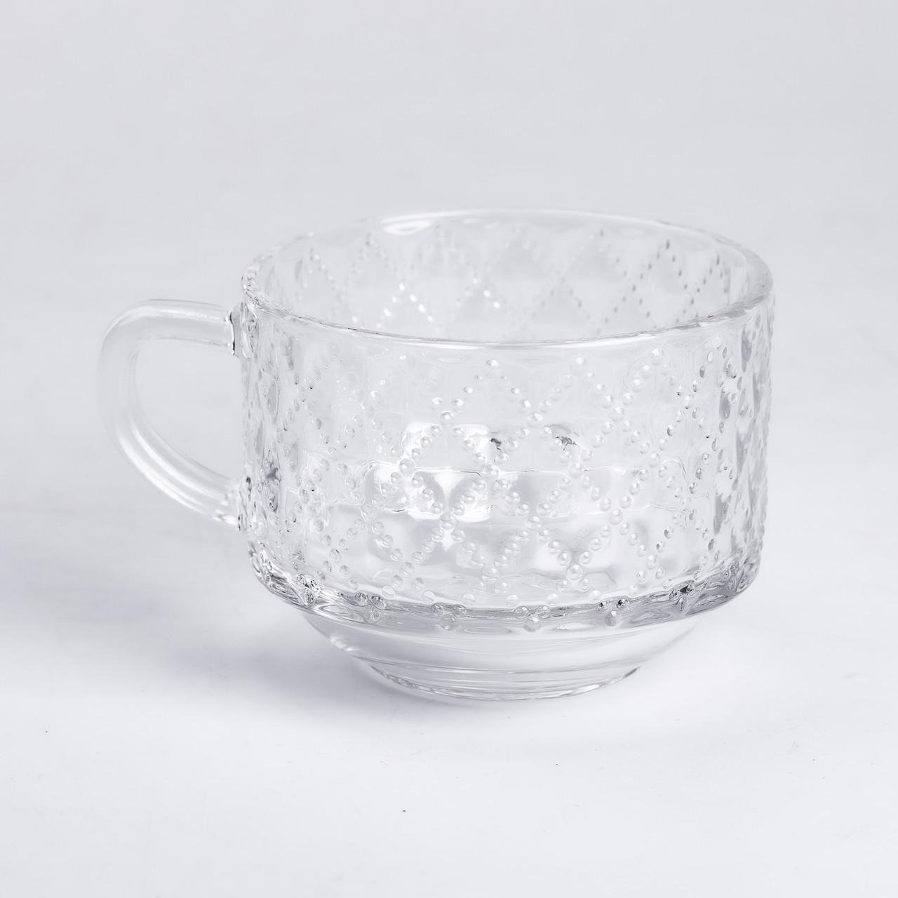 Набір чашок зі скла для чаю/кави 2 шт. 450 мл Прозорий - фото 2 Набір чашок зі скла для чаю/кави 2 шт. 450 мл Прозорий - фото 2