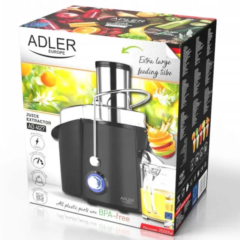 Соковыжималка центробежная Adler AD 4127 2000 Вт 2 скорости Black - фото 9