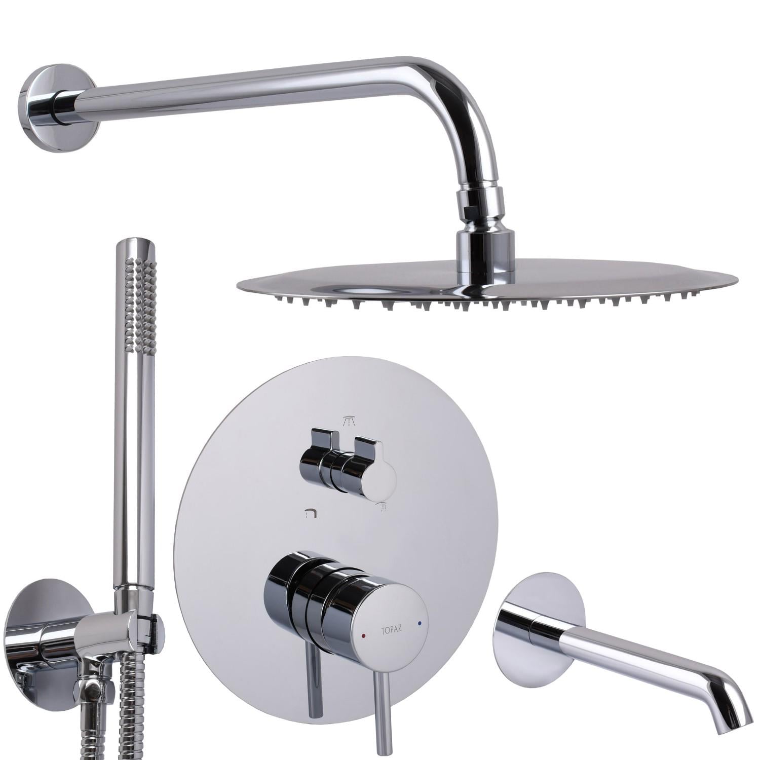 Душевая система TOPAZ Loft скрытого монтажа латунь Хром (TLF 32115-H39-C)