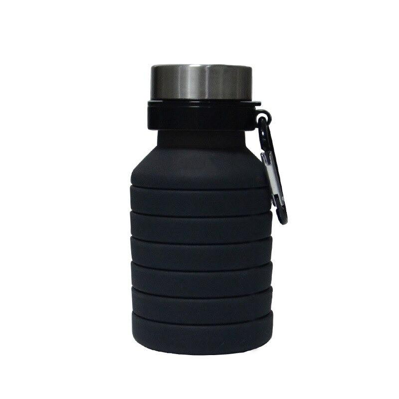 Складная силиконовая бутылка Bottle 550 мл Черный