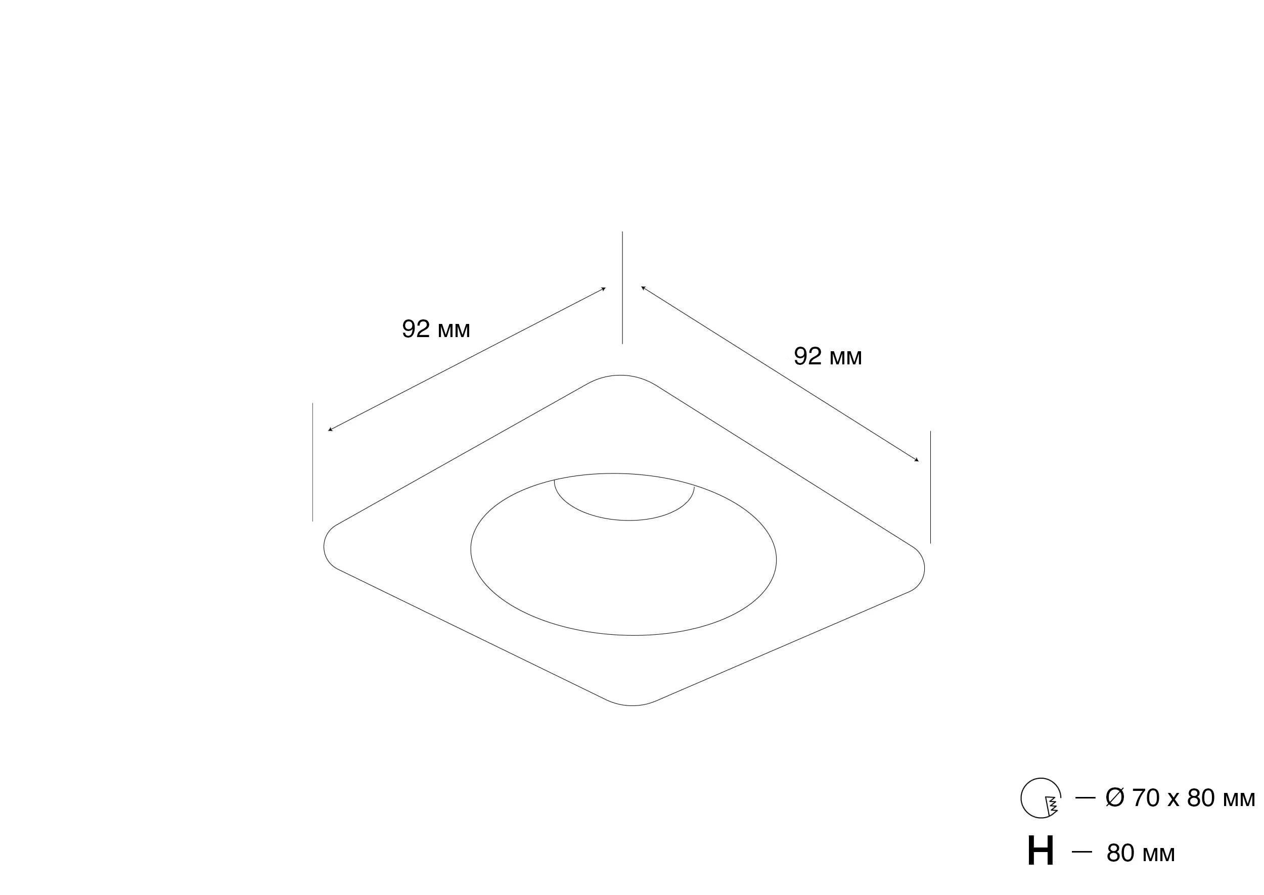 Точковий світильник MJ-Light SL7464-1X7W BK 3000K (9420829) - фото 2