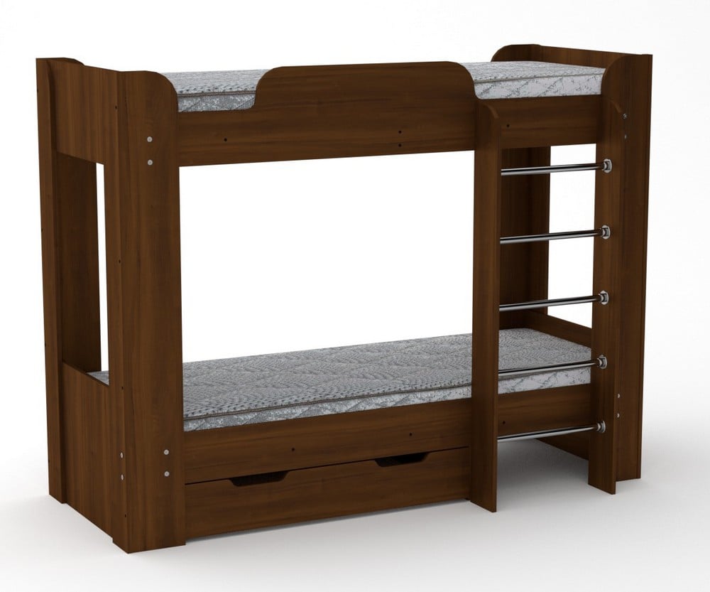 Кровать двухъярусная Компанит Твикс-2 с ящиком Орех экко (11857) - фото 1 Кровать двухъярусная Компанит Твикс-2 с ящиком Орех экко (11857) - фото 1