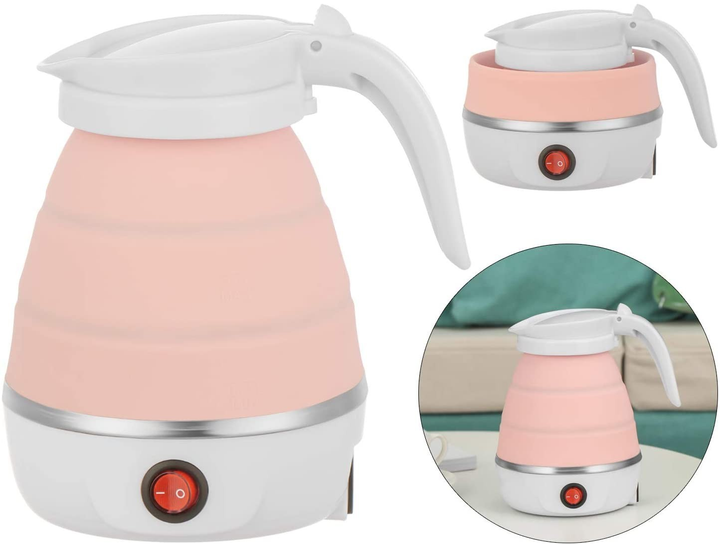 Електрочайник Travel Electric Kettle YS-2008 0,6 л 600W 220V Рожевий (2762) - фото 3