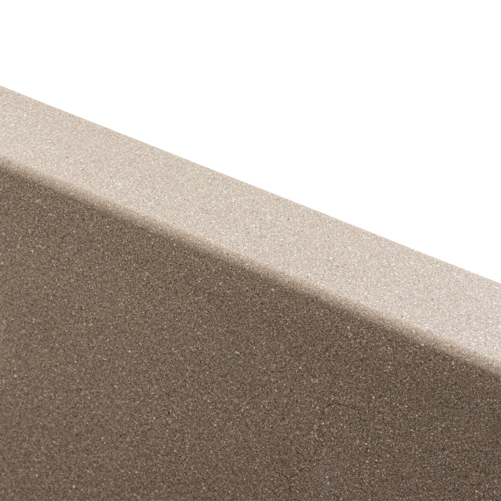 Мийка кухонна Platinum PLS-A39643 гранітна прямокутна 780x500 мм Бежевий (25963326) - фото 6