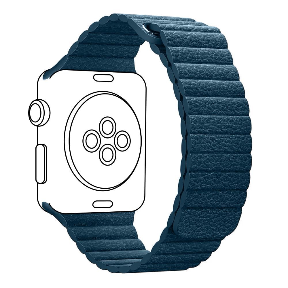 Ремешок для спортивных часов Armorstandart Leather Loop для Apple Watch All Series 38/40 мм Blue (ARM51669)