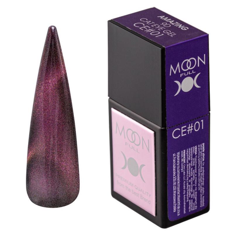 Гель-лак Moon Full AMAZING 9D Cat Eye №01 12 мл