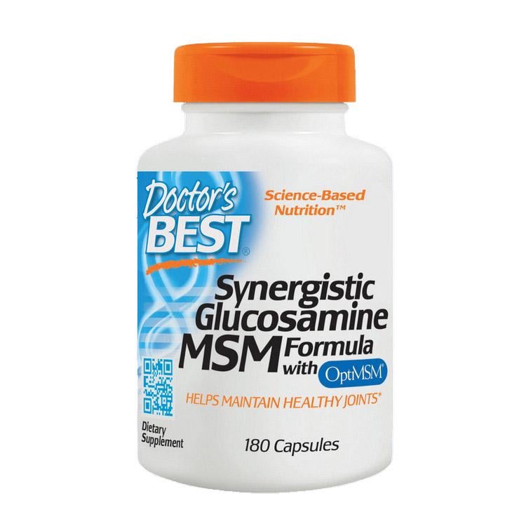 Хондропротектор Doctor's Best Synergistic Glucosamine MSM Formula глюкозамин и MSM с витамином C 180 капс.