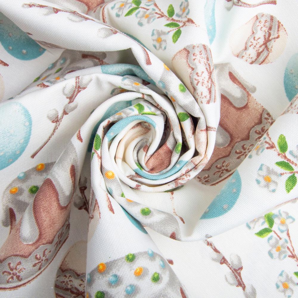 Ткань декоративная для скатертей Freedom Пасха Мятный (24946)