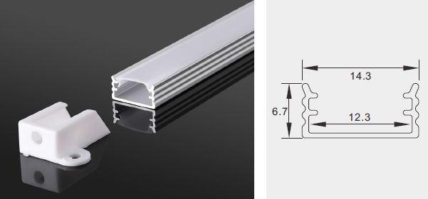 Профіль для світлодіодної стрічки накладний 2 м (28326) - фото 2 Профіль для світлодіодної стрічки накладний 2 м (28326) - фото 2