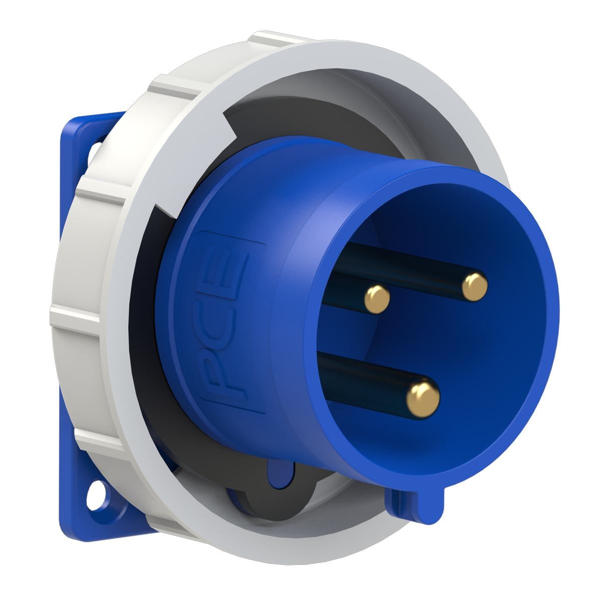 Силова вилка вбудована PCE 1P+N+E IP67 32A 230V (6232-6)