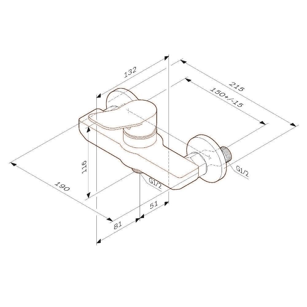 Змішувач для душу AM.PM X-Joy F85B20033 Білий (227173) - фото 6