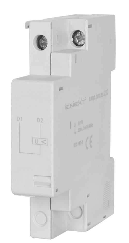 Розчіплювач мінімальної напруги E.NEXT e.mp.pro.au.220 для АЗД 0,4-32А 220 В (p004032)