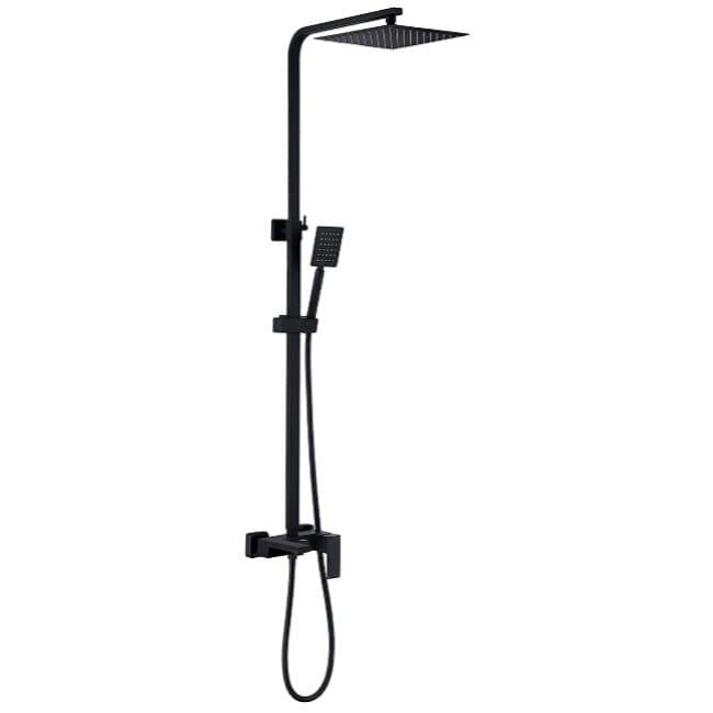 Душевая система Zerix KUB-008-J с изливом нержавеющая сталь Черный матовый (ZX4853)