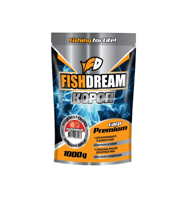 Прикормка FishDream Карп Клубника 1 кг (8047)