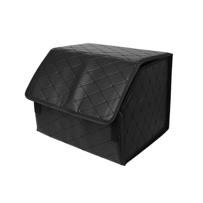 Органайзер автомобильный на два отдела для хранения на липучке с ручкой 40х30х30 см Black