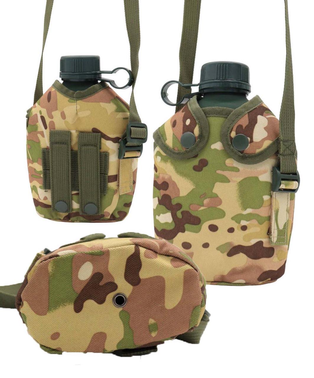 Фляга армейская в чехле для воды 1 л Мультикам - фото 4