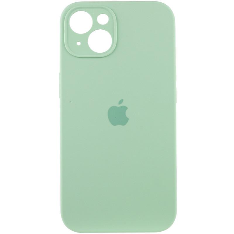 Противоударный чехол Silicone Case Full Camera Protective (AA) для Apple iPhone 15 Plus (6.7") Зеленый / Pistachio
