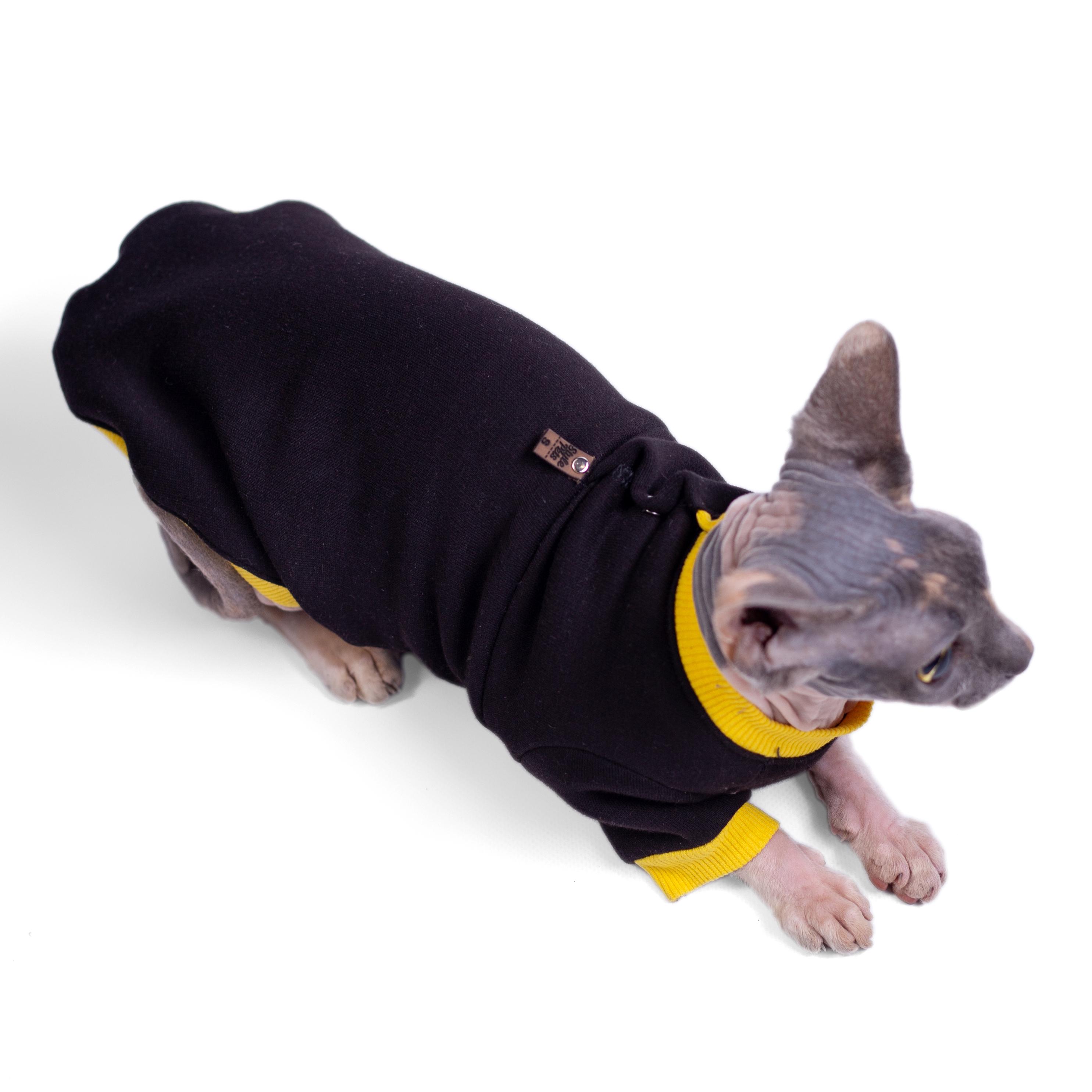 Кофта для котів з рукавом тепла Style Pets CLASSIC XL Black (448XL) - фото 2